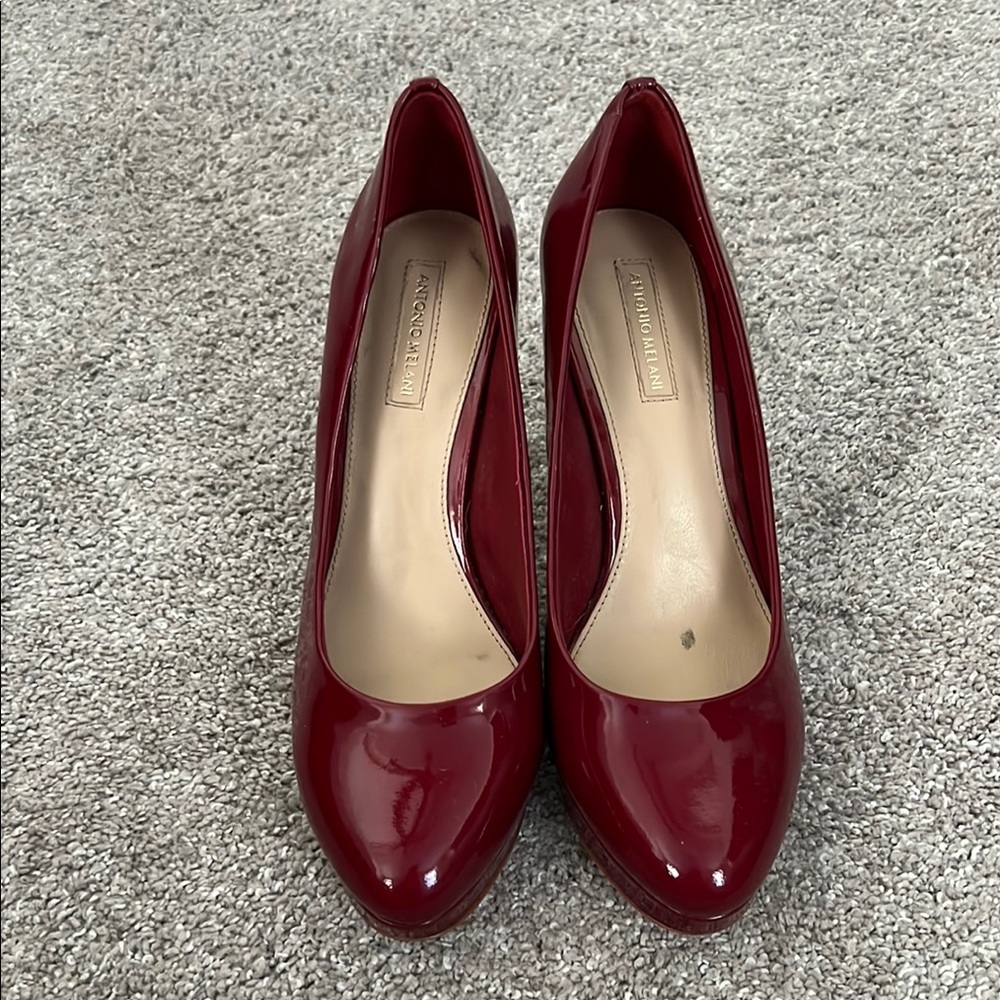 ANTONIO MELANI Red Patent Leather Heels